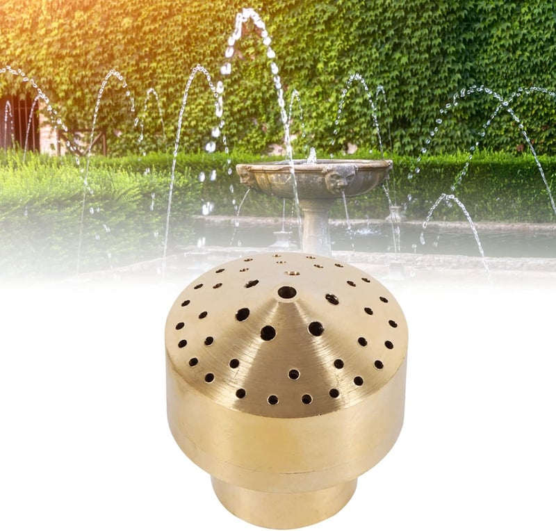 woobles Brass Column Fireworks Water Fountain Nozzle Garden Pond Sprinkler Spray Head (1/2'') - Image 1